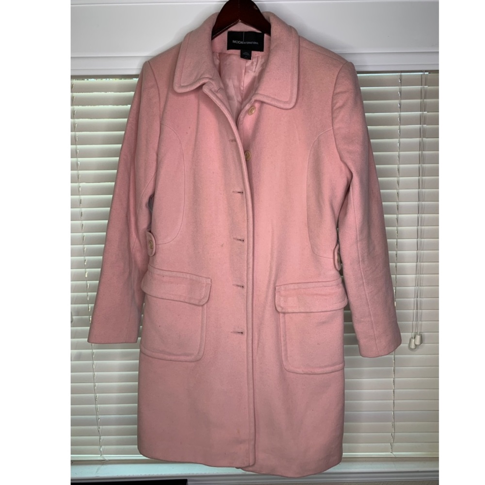 Moda Intl Pink Wool Coat